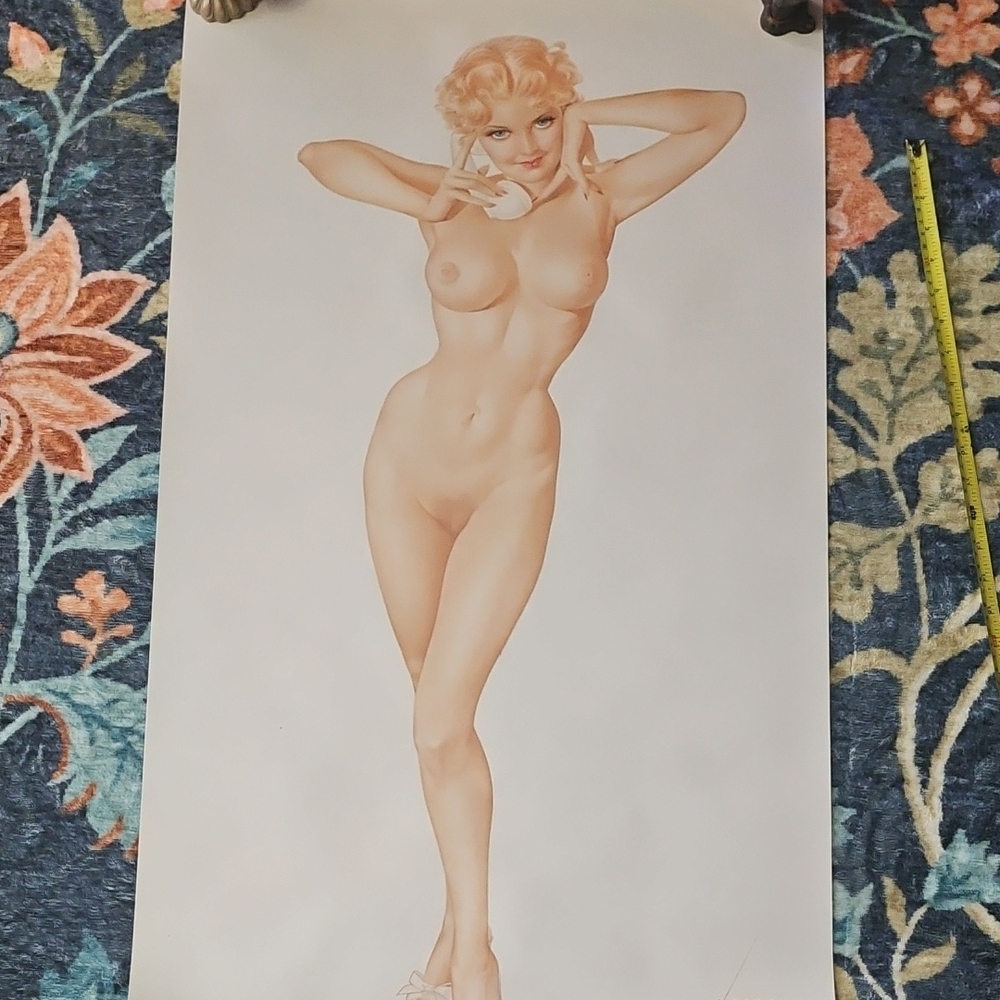 Elegant Nude Art Print Poster Wall Art VARGAS